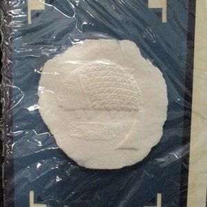 Vintage Kokopelli Paper Sculpture Greeting Card 'Fish' by John Saunders